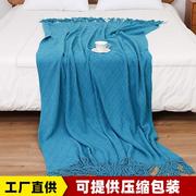 沙发毯子沙发盖毯床尾毯针织毛毯空调毯流苏午睡毯毯子
