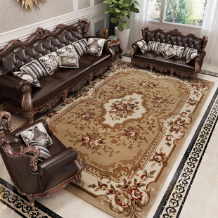 高端欧式美式地毯中式客厅茶几，卧室书房床边新古典(新古典)大面积家用地垫