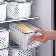 冰箱水果双层沥水篮保鲜盒储物食物干果收纳带盖果蔬食品级密封盒