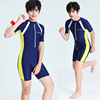 青少年儿童连体平角专业训练游泳衣