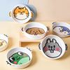 猫碗陶瓷碗猫用猫咪，专用碗狗粮狗盆小型犬大口径幼猫小狗水碗食盆