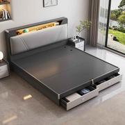 床轻奢现代简约主1.8米卧双人床1.5米气动高箱储物床小户型板式床