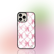 iphone15pro欧美风粉色蝴蝶结手机壳13适用1112苹果14promax8p少女心防摔保护套