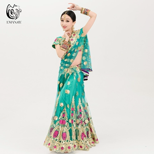 依曼印度舞服装刺绣楞哈安娜卡莉旁遮比宝莱坞表演服卡塔克女