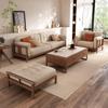 苏卯新中式实木沙发组合简约榫卯，框架软包布艺沙发禅意样板房家具
