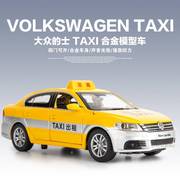 仿真132大众的士taxi汽车，模型合金声，光小男孩礼物儿童出租车玩具