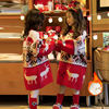 女童装圣诞加绒加厚毛衣秋冬22韩版外套中大儿童中长款针织衫
