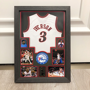 NBA球衣合集-艾弗森乔丹科比库里球衣相框摆台海报装饰画礼物纪念