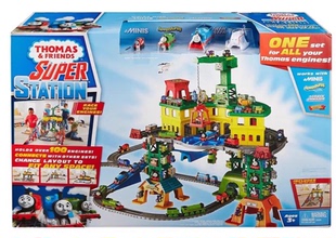 thomas托马斯电动小火车轨道大冒险，超级豪华火车站fgr22儿童玩具