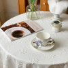 法式复古轻奢田园风白色蕾丝布ins风餐桌圆桌桌布盖布日系茶几布