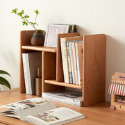 实木伸缩组合书架樱桃木桌面置物架办公桌上收纳多层储物架展示架