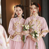 中式伴娘服女2023秋季显瘦旗袍伴娘裙装