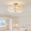 法式奶油风卧室吸顶灯2024年创意温馨浪漫玫瑰花女儿房间灯具