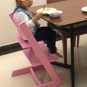 儿童餐椅升降学习成长椅，简易木质婴儿吃饭座椅，家用可调节高度o