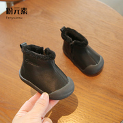 宝宝鞋子秋冬1一3岁女童靴子，婴儿鞋6到12个月软底加绒棉鞋学步鞋8