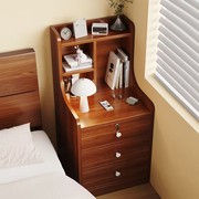 床头柜现代简约小型简易家用带锁置物架卧室床边小柜子夹缝收纳柜