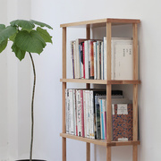 窄日式橡木实木置物架，落地书架夹缝儿童，木质书柜极窄层架薄柜窄柜