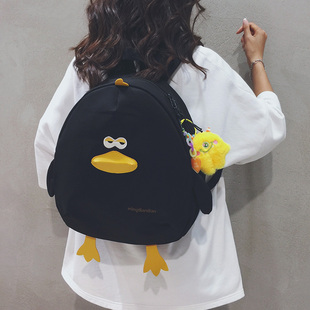 日系可爱小鸭子双肩，包女小学生大容量书包少女，儿童小清新小众背包