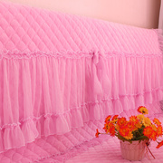 床头罩床头套1.8m床1.5米床，韩式公主风蕾丝夹棉布艺床头罩防尘罩