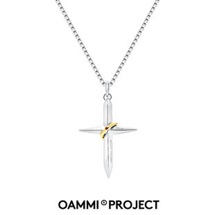 oammi原创设计潮牌十字架项链，男钛钢街头简约ins小众设计送礼