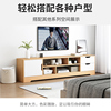 简易电视柜实木色现代简约小户型电视，桌子放电视机.柜组合墙