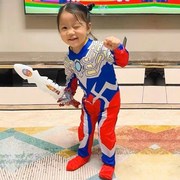 迪迦奥特曼女童超人衣服，儿童节赛罗女孩中大童服装，超人cos连体衣