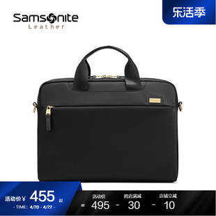 Samsonite新秀丽商务公文包手拎包单肩包男女包大容量手拿电脑包