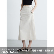 （多件多折 ）亚麻棉复古气质镂空半身裙子女夏季舒适透气