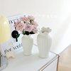 法式陶瓷花瓶高级感水养鲜花玫瑰插花复古客厅摆件白色艺术奶油风