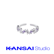 KANSAI四芒星锆石戒指女小众设计个性时尚指环酷潮冷淡风配饰