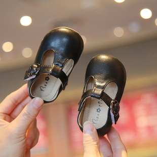 宝宝学步鞋女童春秋季小皮鞋婴儿软底学步鞋公主鞋防滑洋气单鞋子