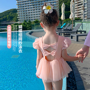 女童连体泳衣夏季2023洋气小童女宝宝儿童公主泳装夏款泳衣裤