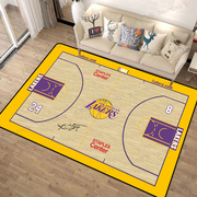 nba湖人勇士篮球球场定制地毯，科比詹姆斯个性创意长方形寝室地垫