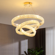 客厅吊灯现代简约全光谱主卧室护眼灯北欧创意水晶大气时尚餐厅灯