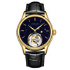 瑞士时尚皮带机械手表镂空高档品牌男士手表防水真陀飞轮名表