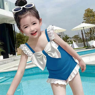女宝泳衣公主2024女童泳装，洋气连体儿童，泳衣裤6岁女孩游泳衣3
