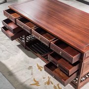 实木老板桌大班台中式仿古办公电脑桌书房家具套装组合总裁主管桌