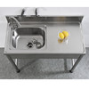不锈钢304水槽双槽洗菜盆厨房洗碗池台面一体带支架落地家用加厚