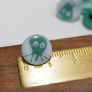 12mm一颗价格英国textilegarden水粉绿章鱼图案纽扣