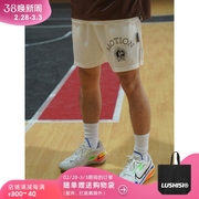 LUSHISI水星白色运动篮球短裤不过膝四分裤美式跑步宽松潮流裤