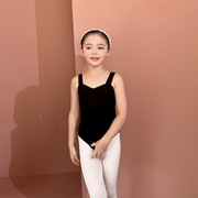 儿童舞蹈服夏季黑色，吊带女童芭蕾舞分体小女孩，纱裙中国舞考级服装