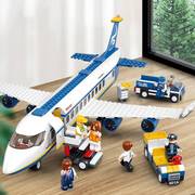 大型航空飞机模型拼装积木，男孩子益智力，玩具客机系列儿童耶诞礼物