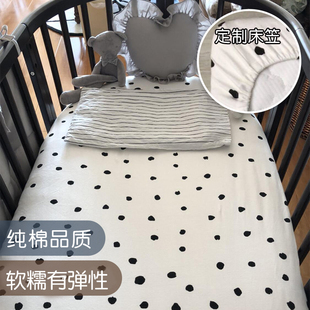 软糯婴儿针织棉床笠纯棉床单，儿童床垫套宝宝，床罩新生床上用品定制