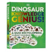 dk儿童恐龙百科全书英文原版dinosaurknowledgegenius恐龙，史前动物儿童图解百科，英语科普读物全彩精装大开图解百科课外读物