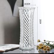 透明玻璃号水培摆件，欧式花器富贵竹，瓶加厚大百合花客厅花瓶插花