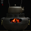 鬼面风炉铸铁炭炉铁壶套装日式煮茶炉室内碳炉取暖围炉家用烤火炉