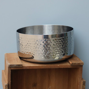 小章鱼锤纹304不锈钢盆子，套装加厚家用厨房打蛋和面洗菜火锅汤盆