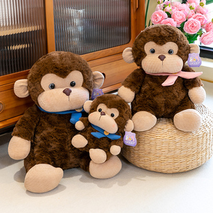 积木大猩猩猴子毛绒玩具玩偶公仔送女生生日家礼物娃娃吗喽布娃娃