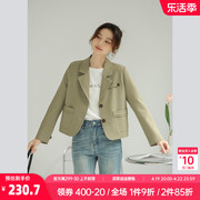 奈格薇儿小个子复古西装外套女春秋2024超好看休闲短款西服