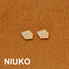 NIUKO 不规则高档金属衬衫纽扣小钮扣子设计师服装辅料金色扣扭扣